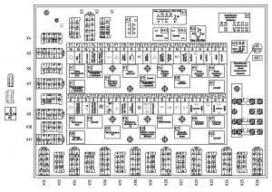 Расположение элементов в блоке управления оборудованием МАЗ-6430, двигателей ЯМЗ, МАН, Евро-1, 2, 3, БКА-3, 643008-3700001 I.