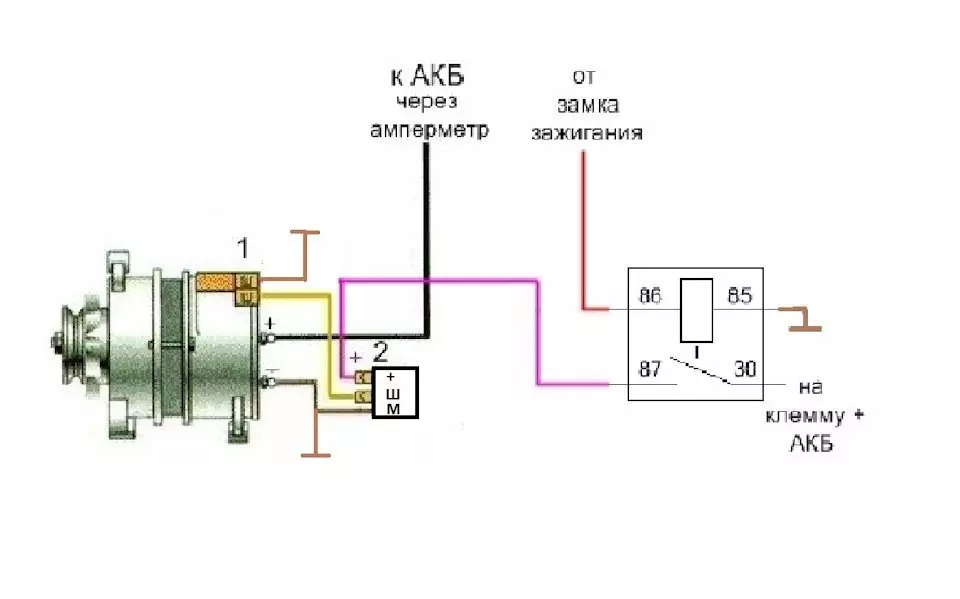 Схема подключения генератора 402