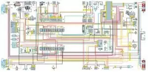 Электрическая схема для ГАЗели с двигателями УМЗ-4216, ЗМЗ-40522 (новый тип панели приборов).
