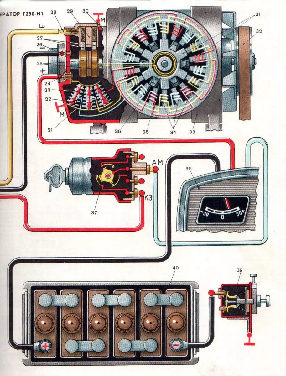 Схема электрооборудования ЗИЛ 131