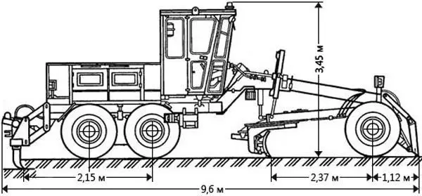Габаритные размеры автогрейдера ДЗ-143