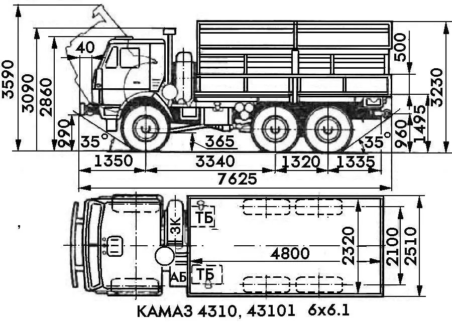Схема КамАЗ 4310