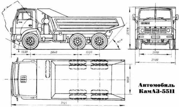 камаз 5511: характеристики, двигатель, коробка передач, объем кузова