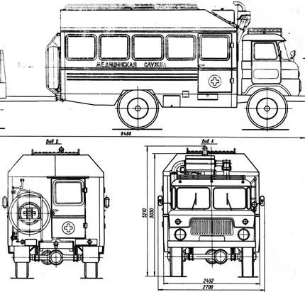 детальный чертеж ГАЗ-66