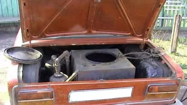 Установка газогенератора в багажник автомобиля