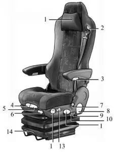 Замена сиденья и ремня безопасности КамАЗ-5490